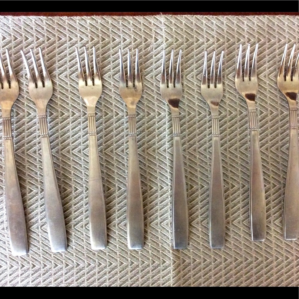 Cocktail mini forks  set of 4 forks for crab eating or any cocktail appetizers